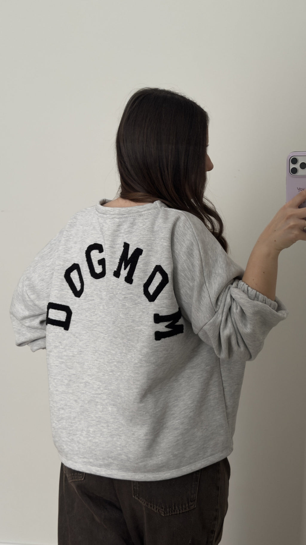 Bluza Dog Mom Grey
