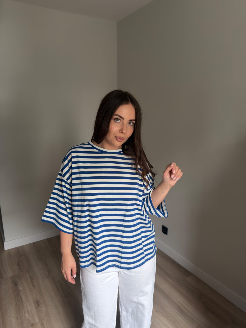 T-shirt Mommy Stripes Blue