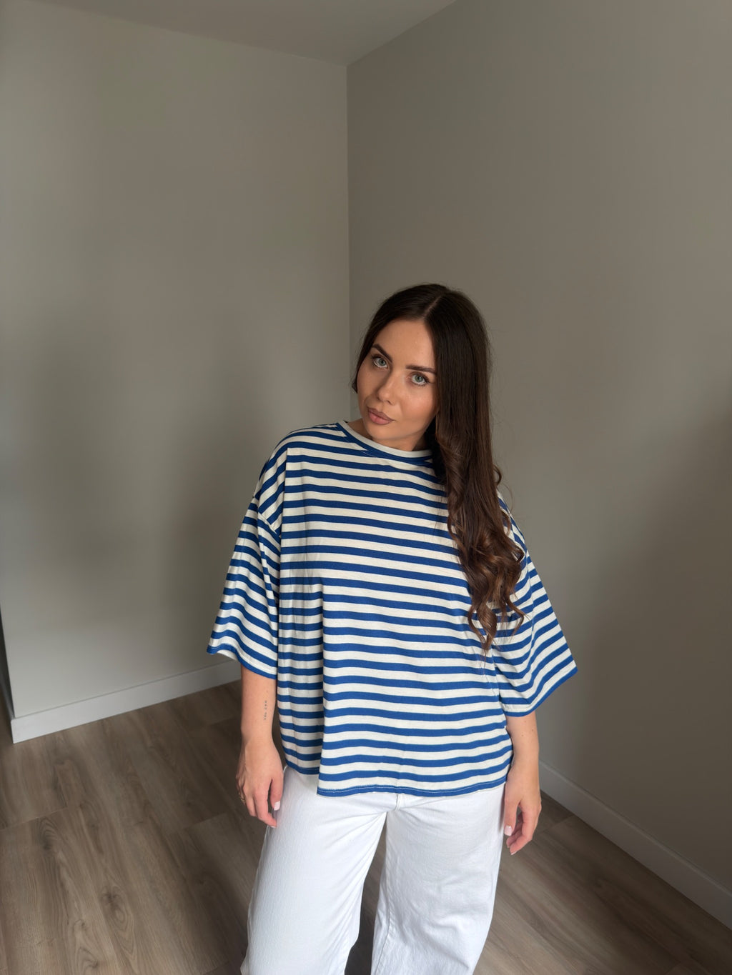 T-shirt Mommy Stripes Blue