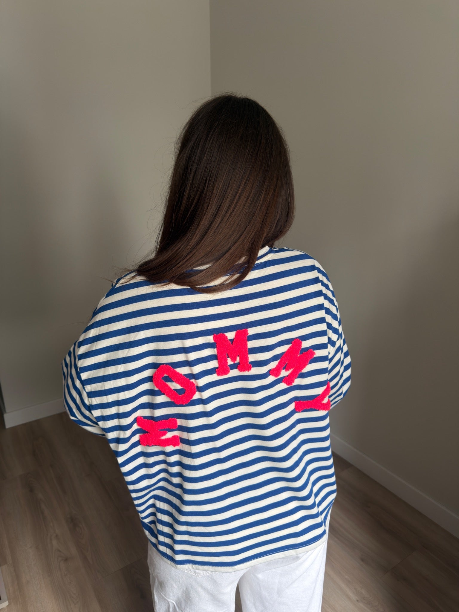 T-shirt Mommy Stripes Blue