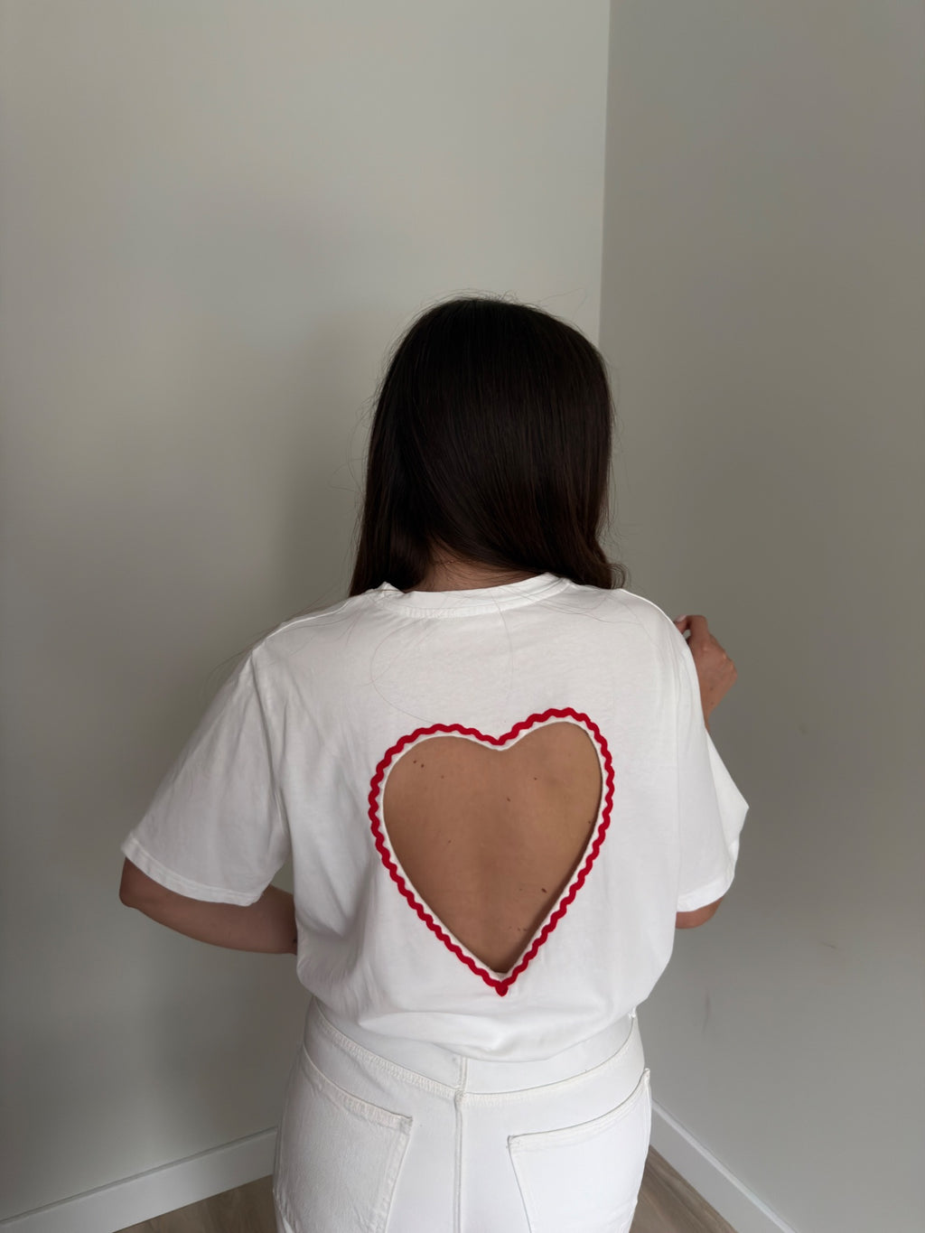 T-shirt Heart White