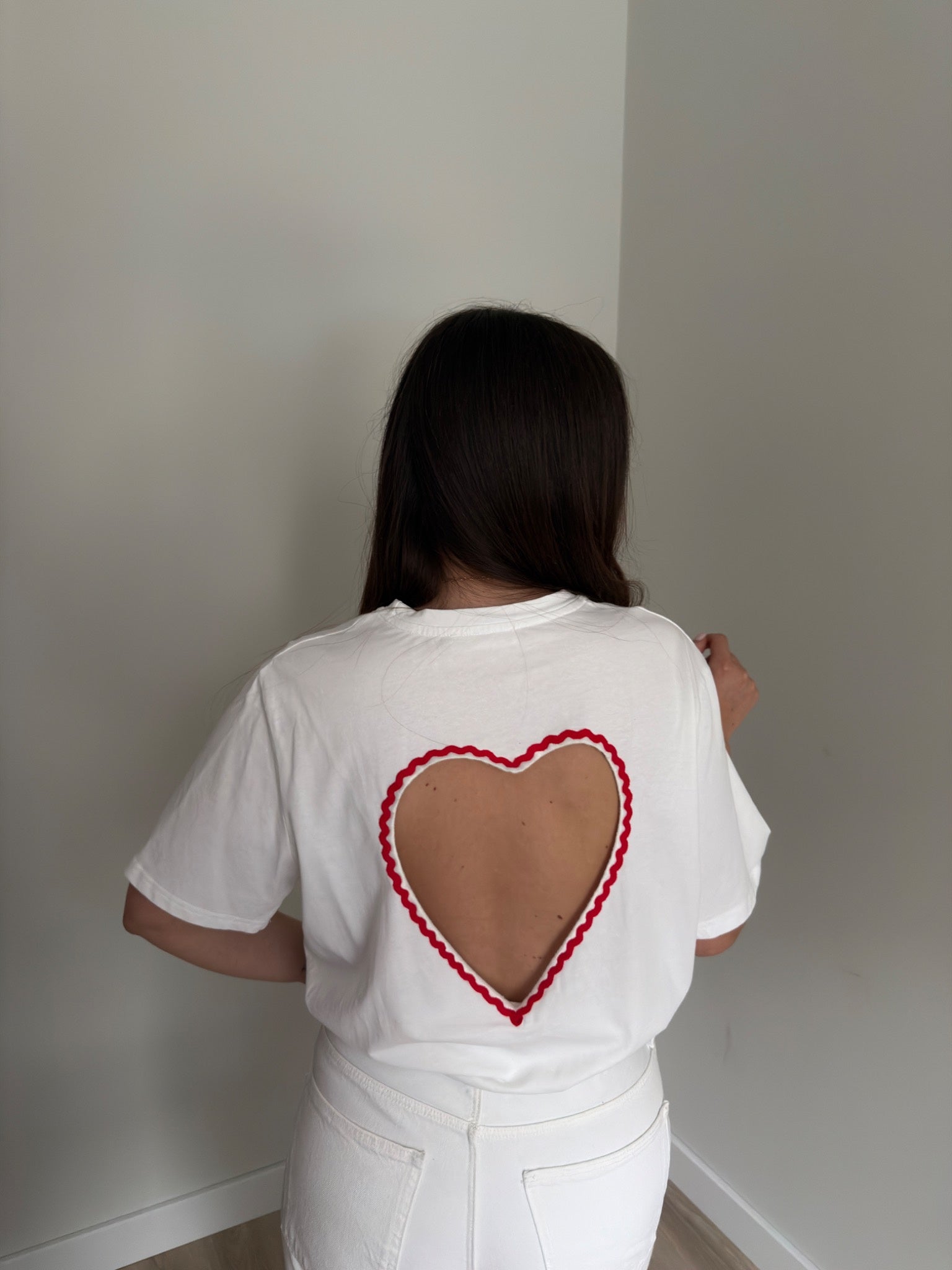 T-shirt Heart White