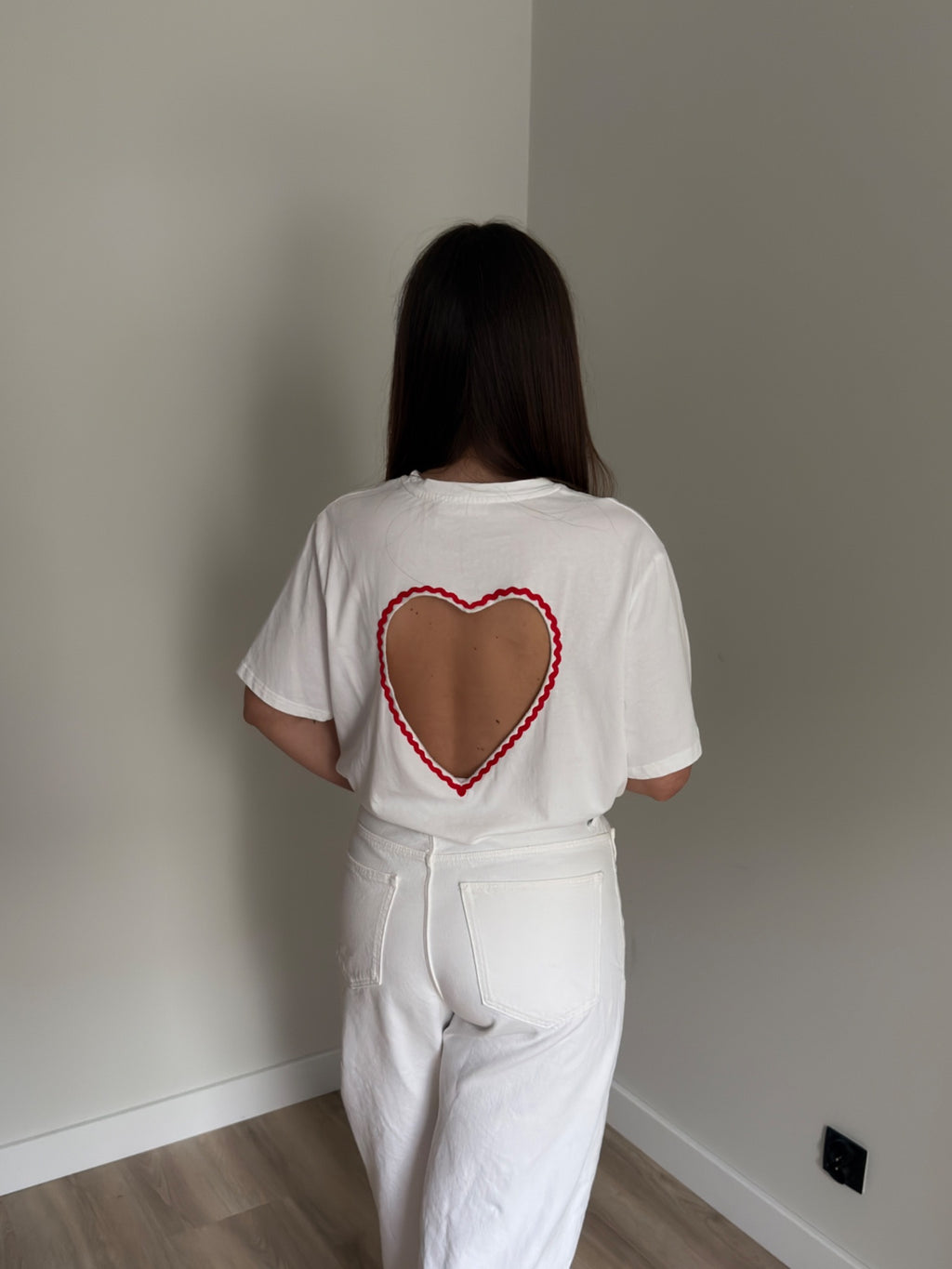 T-shirt Heart White